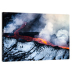 Snow-crusted Lava Flow Wall Art