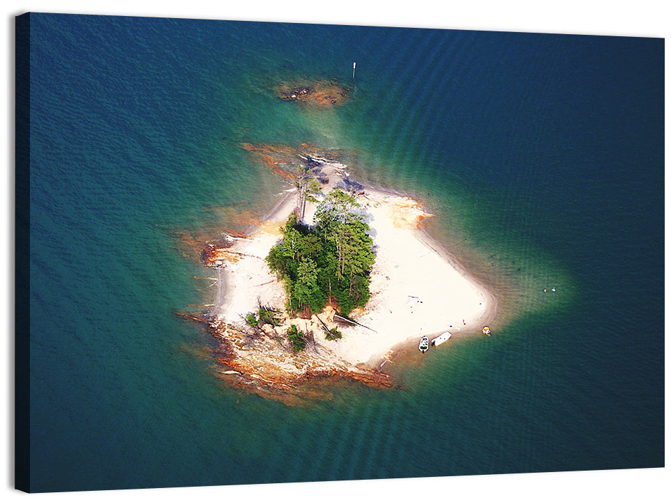 Lake Lanier Island Aerial View Wall Art