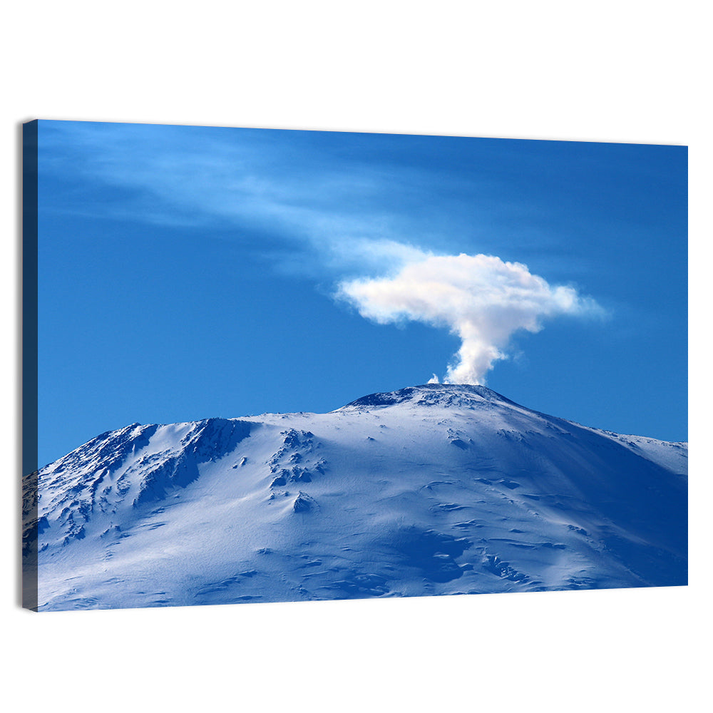 Mount Erebus Summit Wall Art, canvas print, landscape