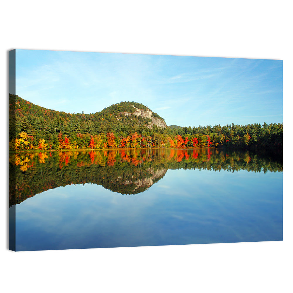 Echo Lake Autumn Reflection Wall Art, canvas print, landscape