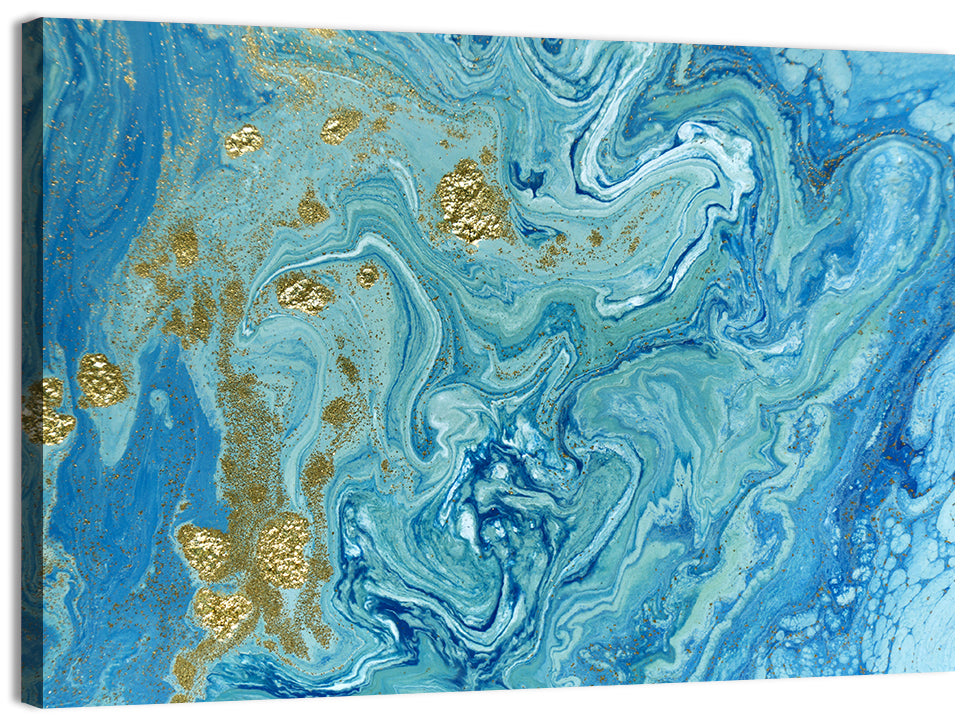 Blue Marble Streams Wall Art