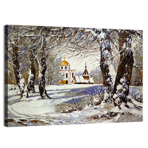 Church in Winter Wonderland Wall Art