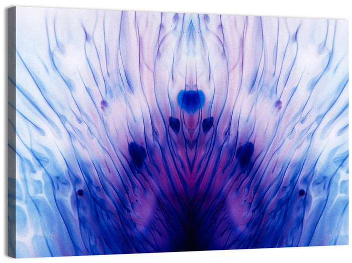 Mirrored Ink Splotch Abstract Wall Art as a canvas print