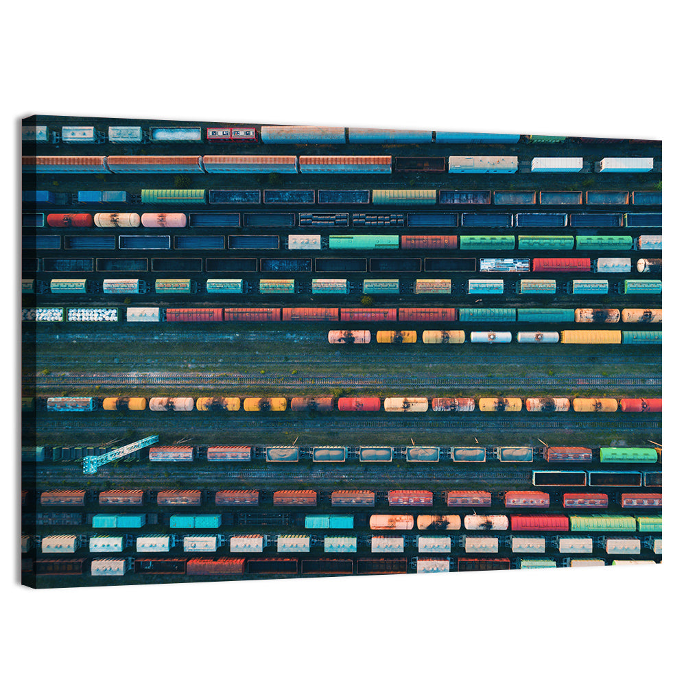 Aerial Freight Train Lines Wall Art