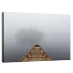 Canoe on Misty Ontario Lake Wall Art