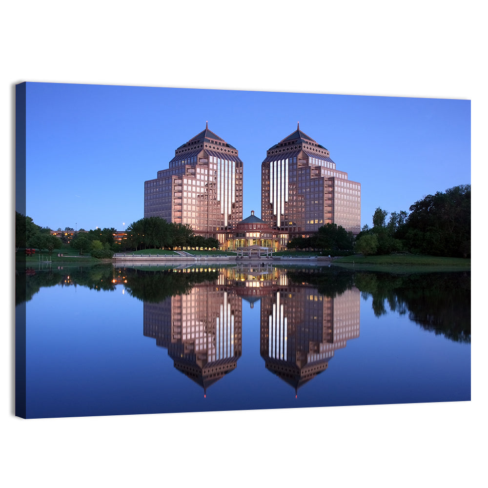 Carlson Towers at Dusk Wall Art, canvas print, landscape