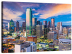 Dallas Twilight Skyline Wall Art