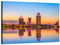 Mobile Alabama Sunset Skyline Wall Art