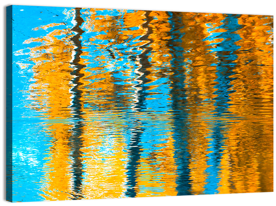 Blue Autumn Reflection Wall Art