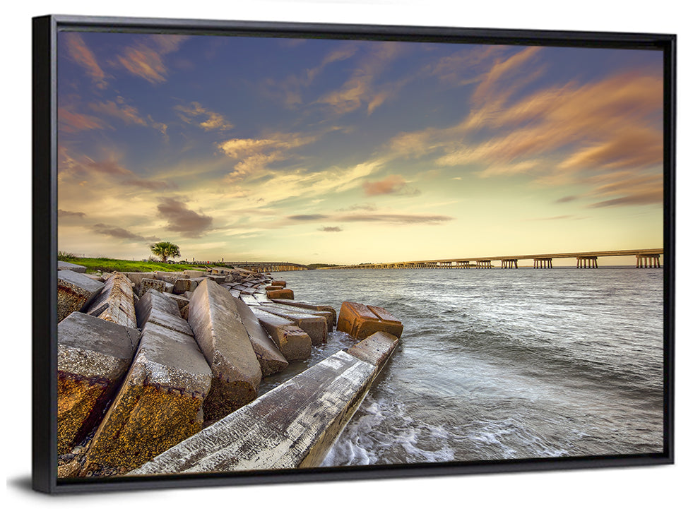 Nassau County Causeway at Sunset Wall Art