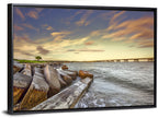 Nassau County Causeway at Sunset Wall Art