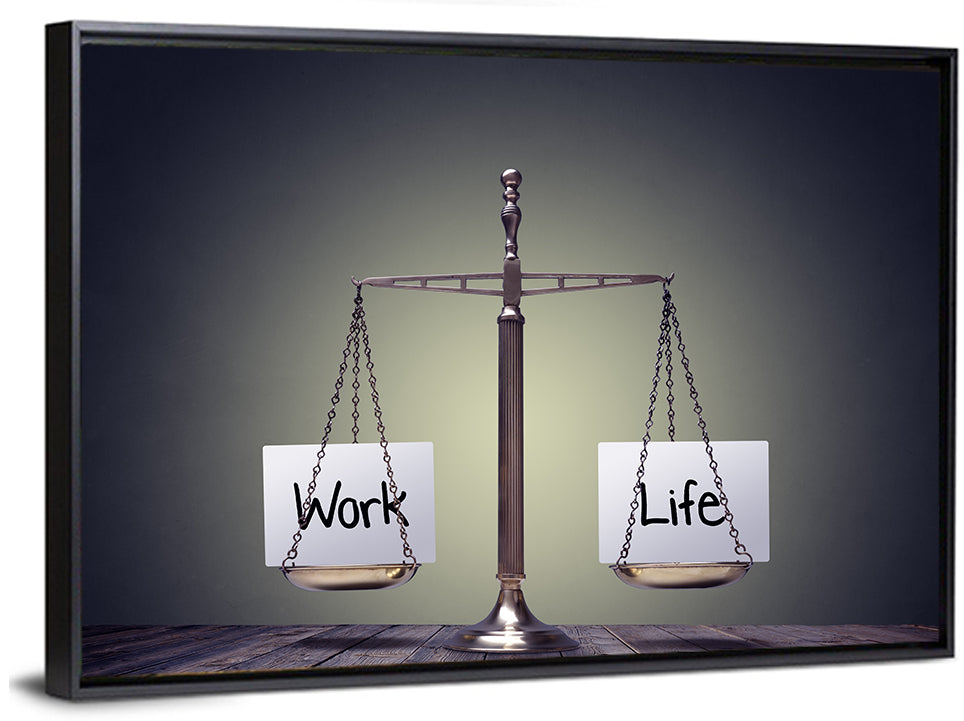 Metallic Scale: Work and Life Wall Art
