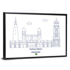 Faisalabad Clock Tower Skyline Wall Art