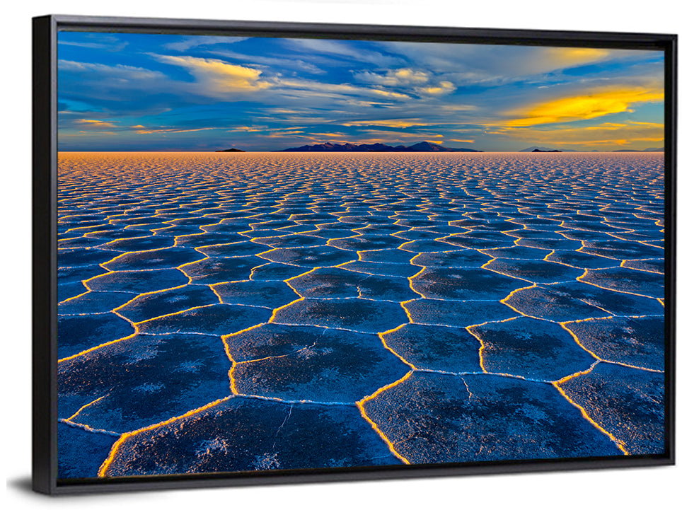 Salar De Uyuni Salt Flats at Sunset Wall Art