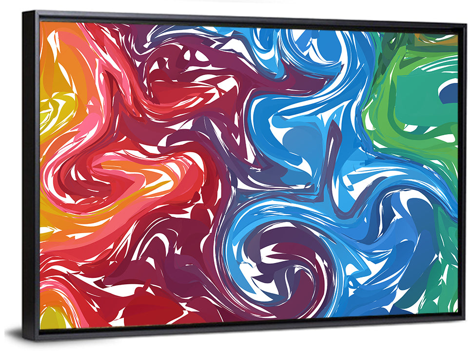 Marbled Color Flow Abstract Wall Art