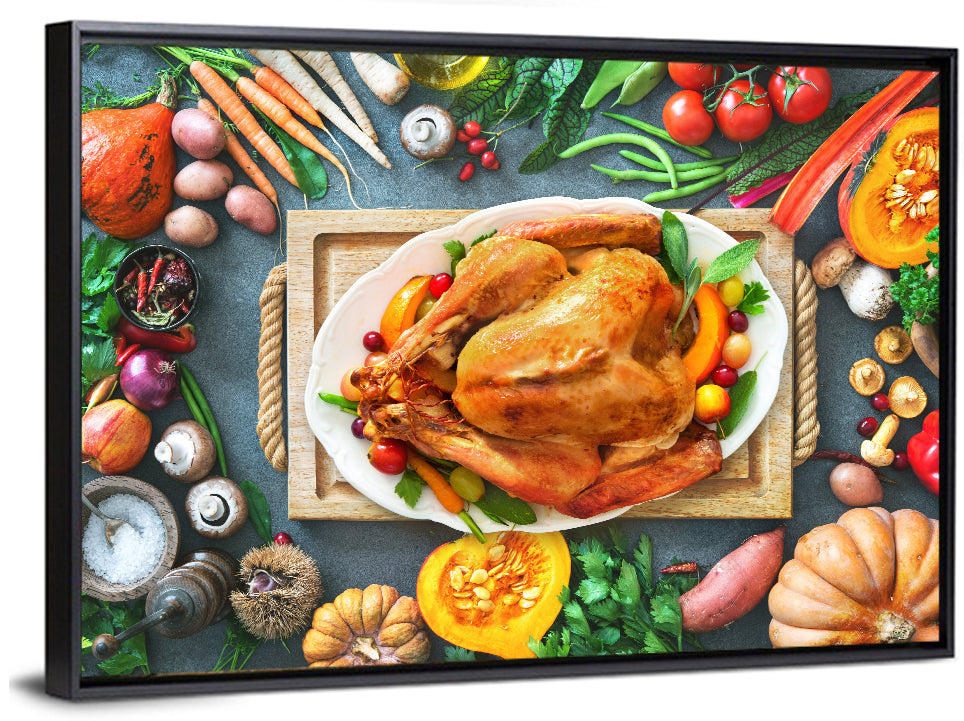 Harvest Roast Turkey Centerpiece Wall Art