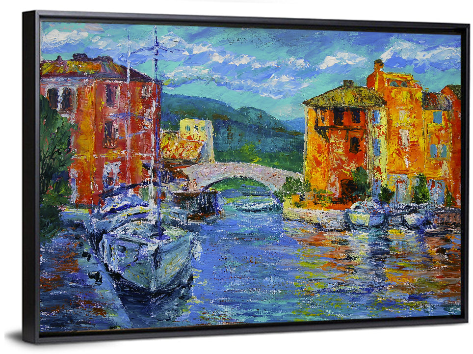 Port Grimaud Canal Scene Wall Art