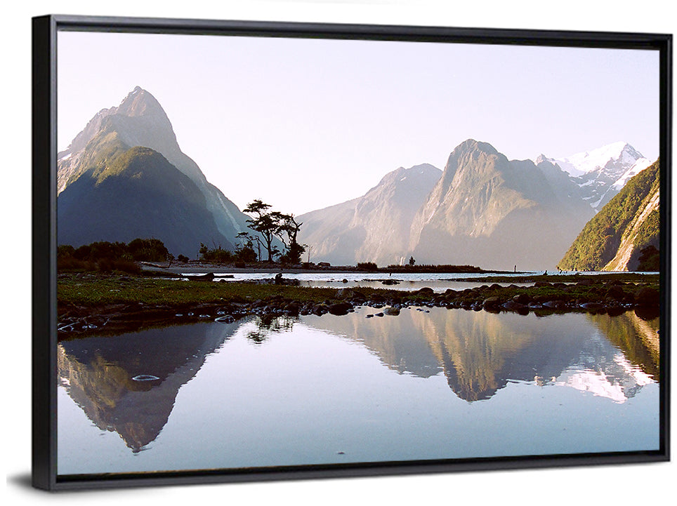 Mitre Peak Reflection at Milford Sound Wall Art