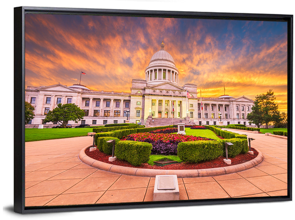Arkansas State Capitol at Sunset Wall Art