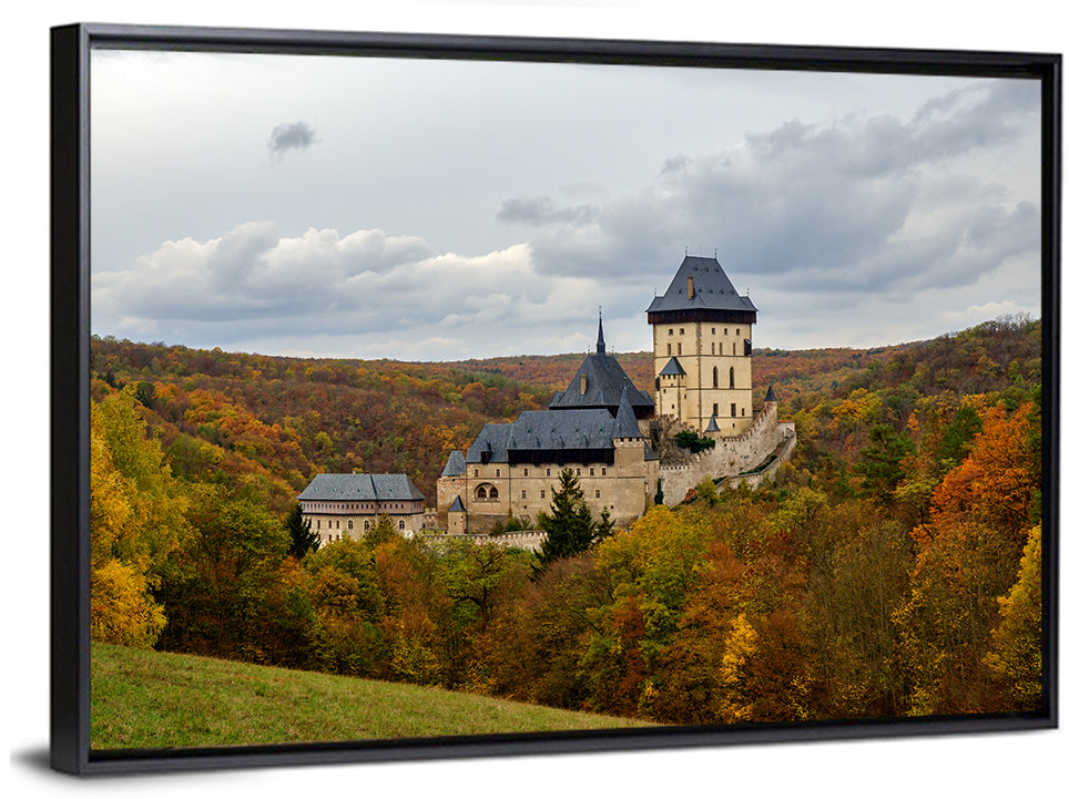 Karlštejn Castle in Autumn Forest Wall Art