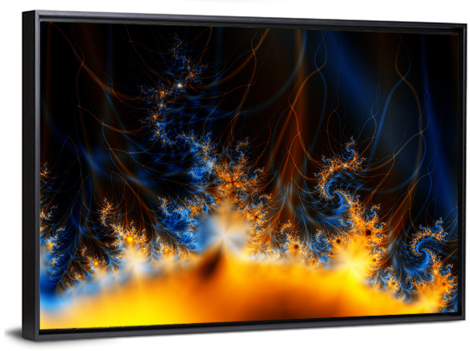 Solar Flames Abstract Wall Art