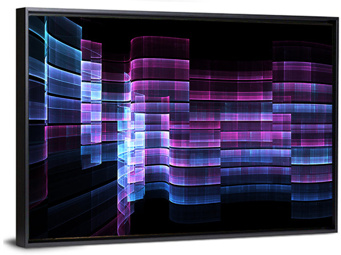 Business Hub Curved Panels Wall Art as a framed canvas
