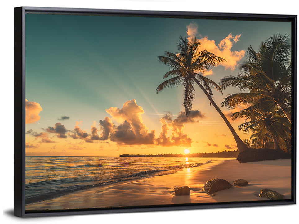 Golden Hour Palm Beach Sunset Wall Art