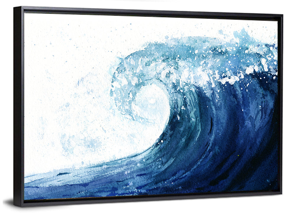 Watercolor Sea Wave Wall Art