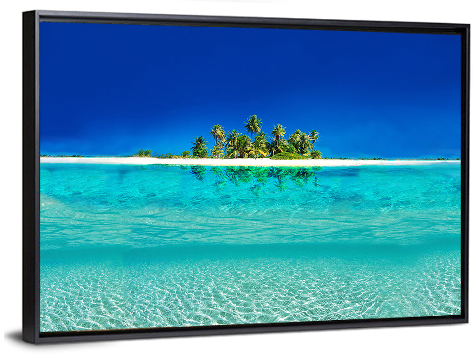 Tranquil Split-level Tropical Island Seascape Wall Art