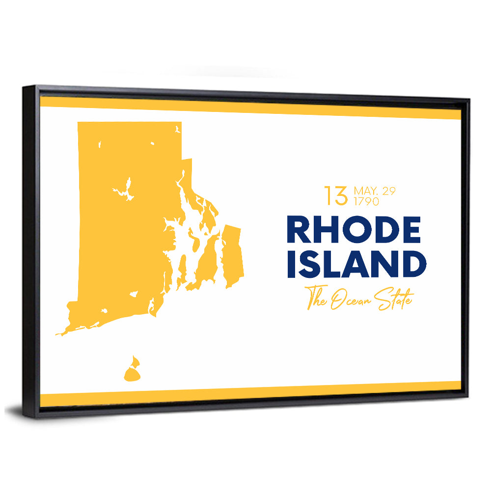 Rhode Island Map Wall Art