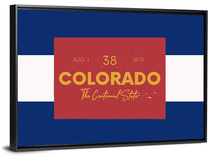 Colorado State Map Wall Art