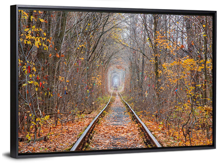 Klevan Tunnel of Love Wall Art as a framed canvas