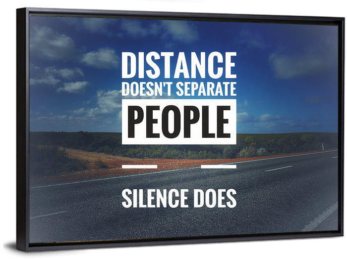Silence Separates People Wall Art as a framed canvas