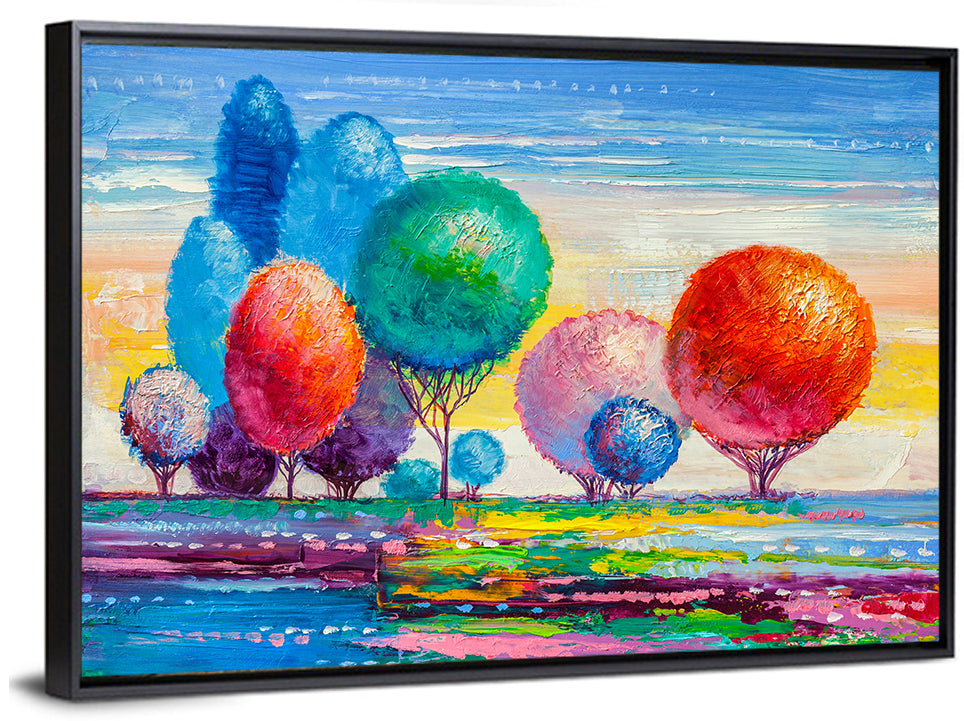 Autumn Trees at Sunset Wall Art