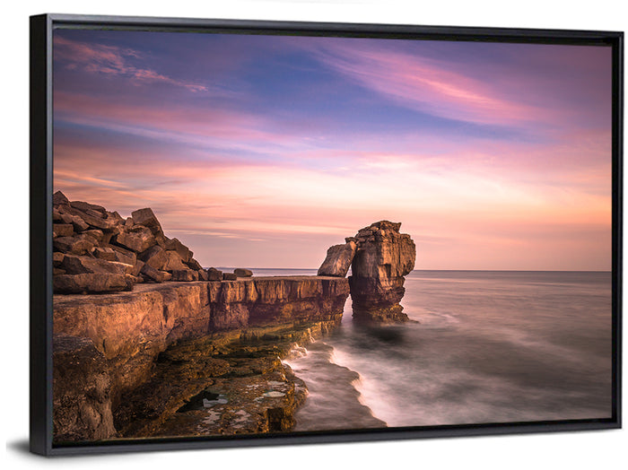 Pulpit Rock, Isle of Portland Wall Art as a framed canvas