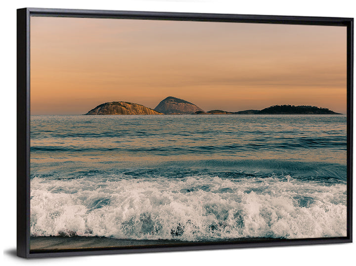 Cagarras Island Sunset Beach Wall Art