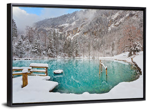 Lake Blausee Winter Wall Art