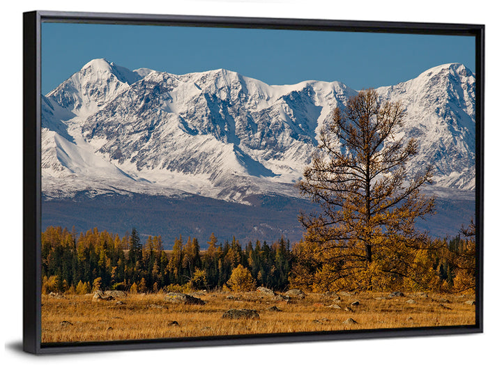 Altai Peaks in Autumn Wall Art as a framed canvas