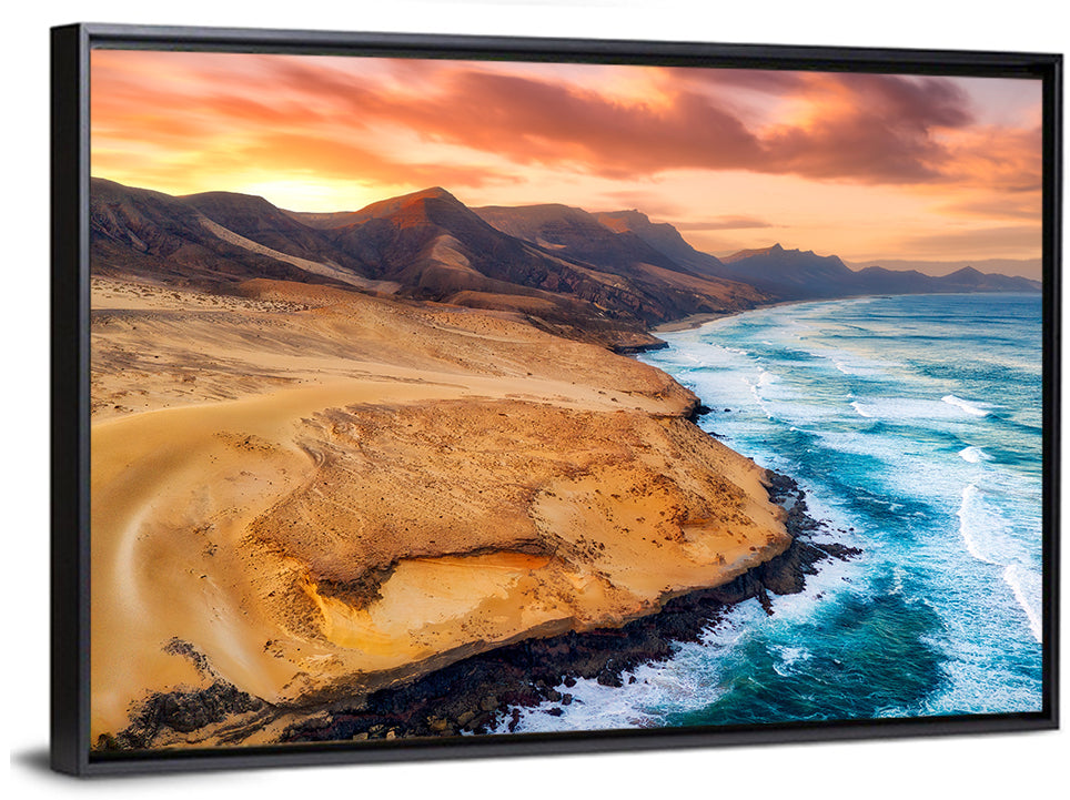 Playa Veril Manso Sunset Seascape Wall Art