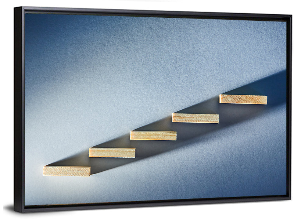 Five Wooden Steps Abstraction Wall Art