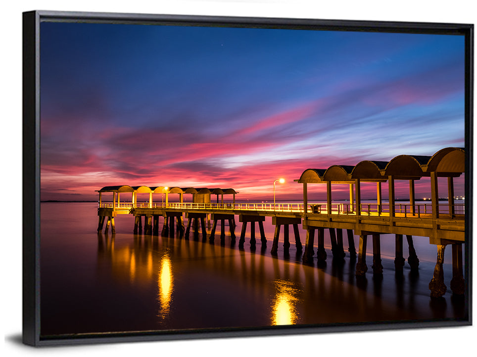 Twilight on Jekyll Island Pier Wall Art