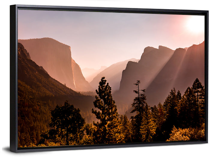 El Capitan at Sunrise, Yosemite Wall Art as a framed canvas
