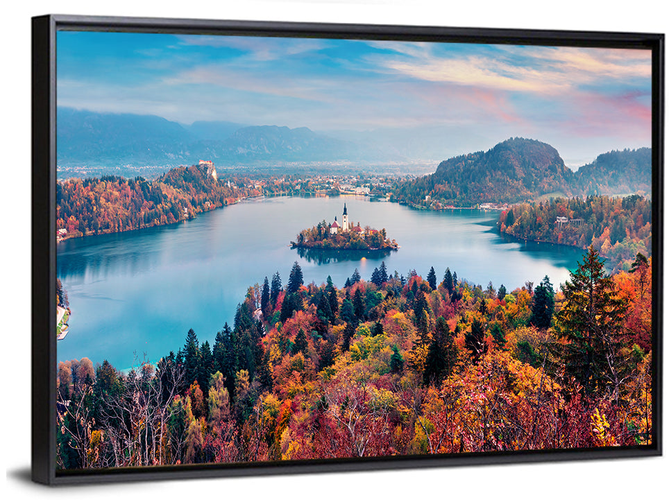 Bled Lake Sunset Wall Art