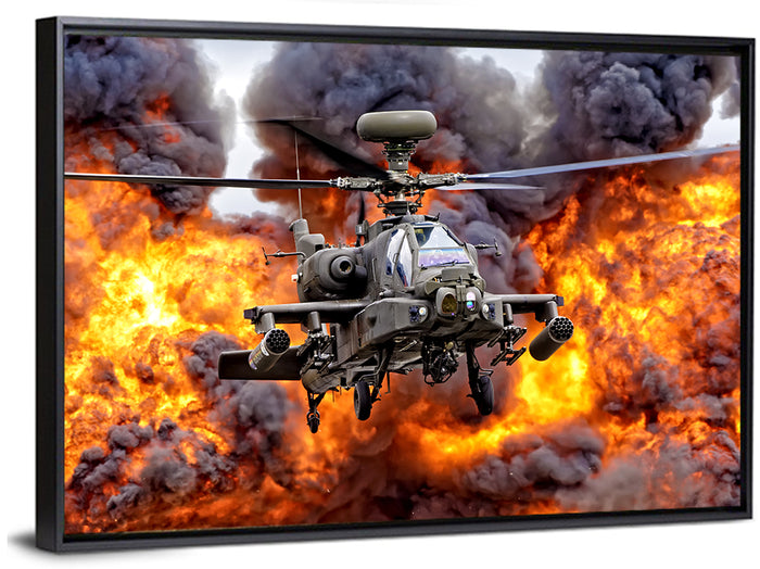 Agustawestland Apache Ah1 Helicopter Wall Art as a framed canvas