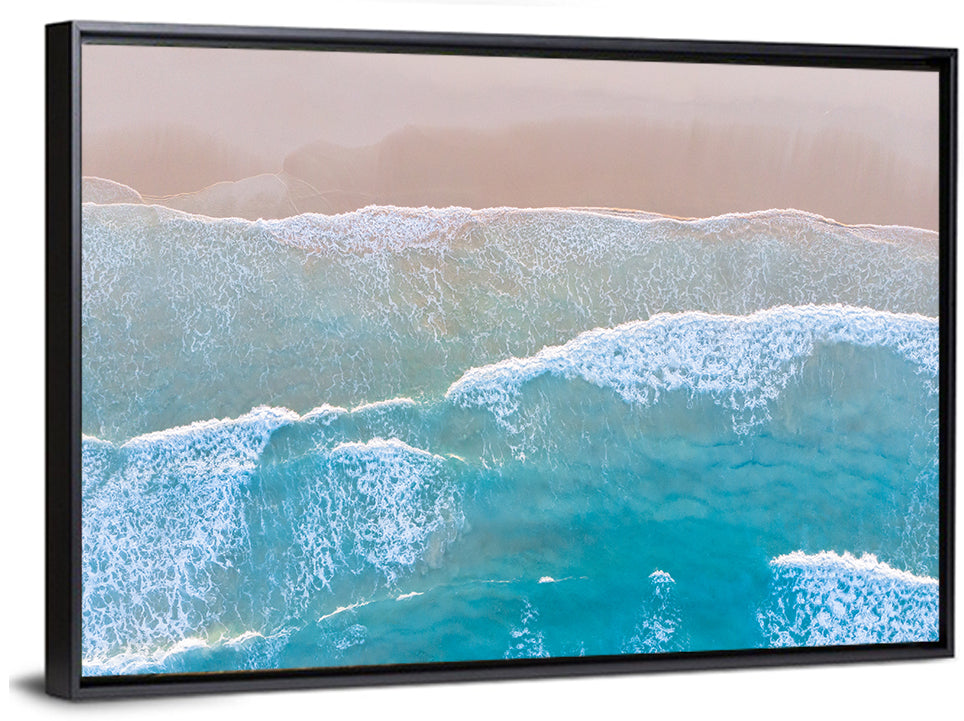 Turquoise Shoreline Aerial View Wall Art