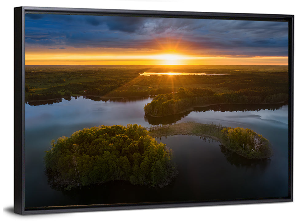Sunset Over Gromskie Lake Wall Art