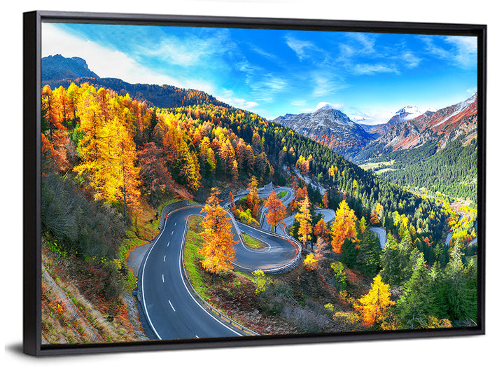 Maloja Pass Wall Art as a framed canvas