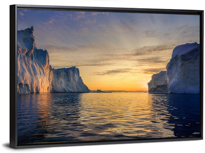 Ilulissat Glaciers, Greenland Wall Art as a framed canvas