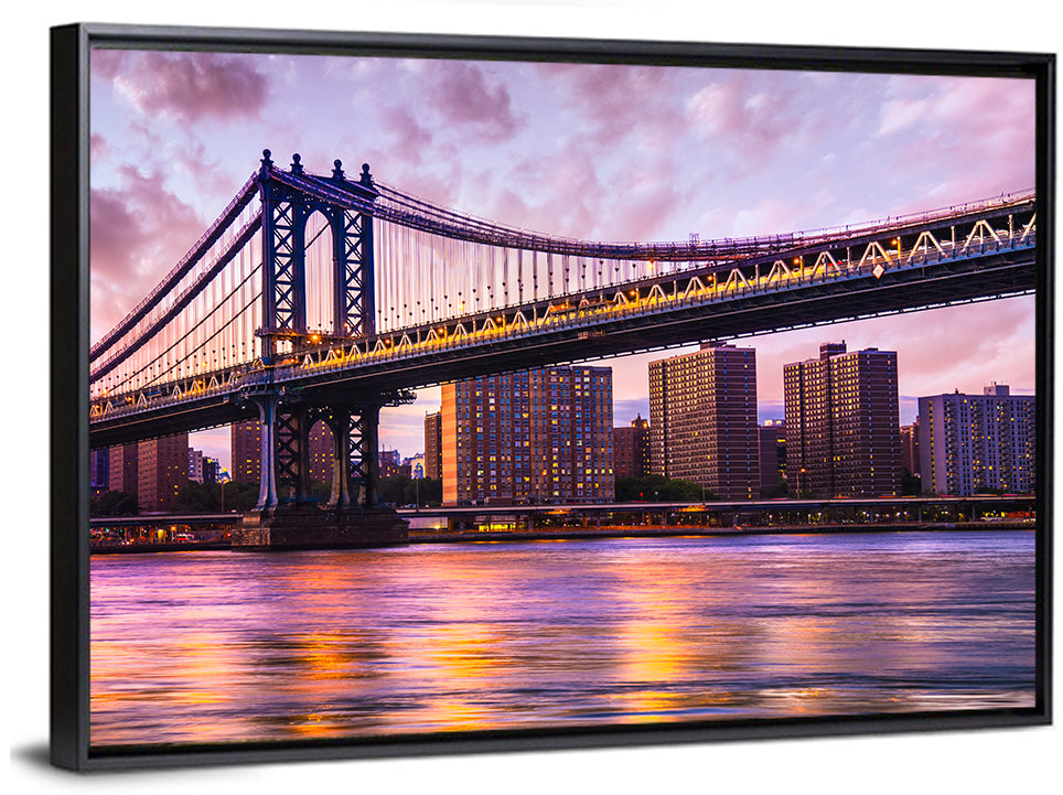 Manhattan Bridge at Dusk Wall Art