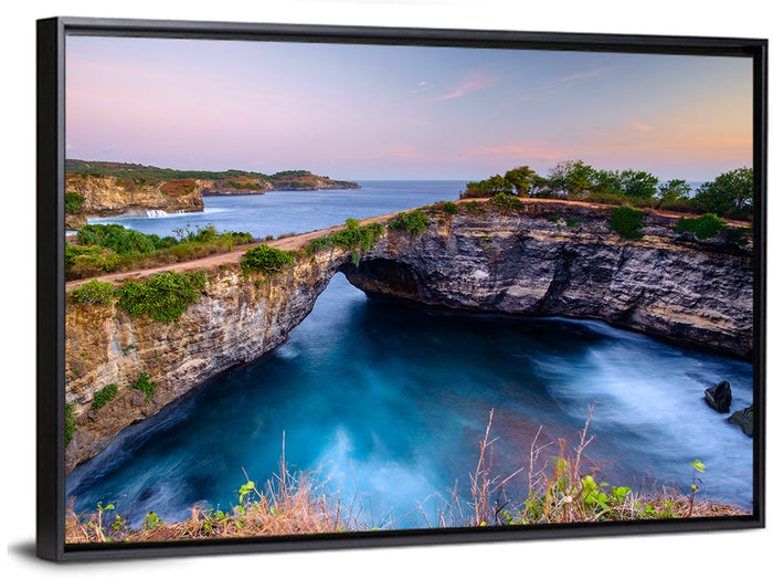 Broken Beach, Nusa Penida Wall Art as a framed canvas